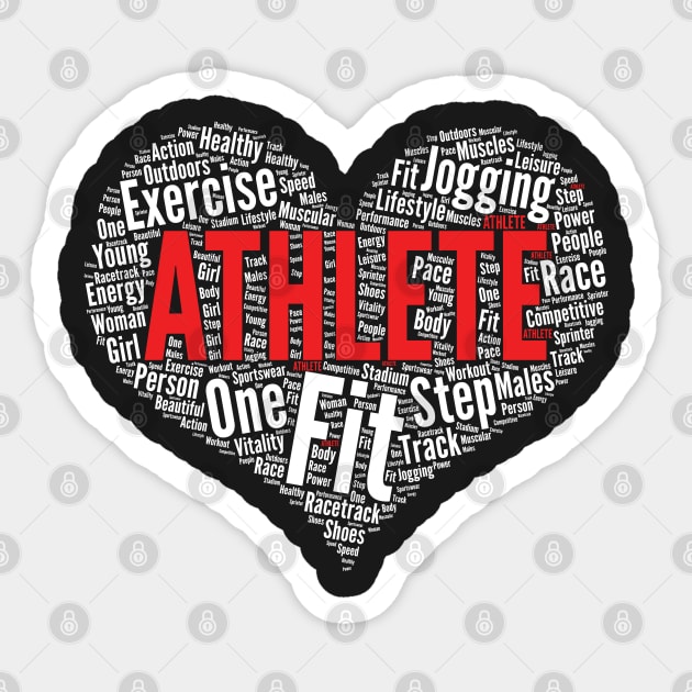 Athlete Gym Workout Exercise Motivational Heart Shape design Sticker by theodoros20